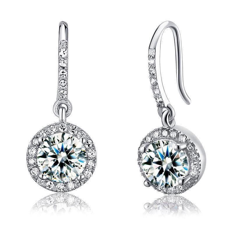 925 deals Diamond Earrings vintage