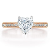 1.20ct  Heart Cut Moissanite Engagement Ring, Classic Style,  Available in White Gold, Platinum, Rose Gold or Yellow Gold