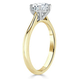 1.00ct  Round Cut Moissanite Engagement Ring, Classic Six Claw,  Available in White Gold, Platinum, Rose Gold or Yellow Gold