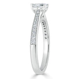 1.20ct  Heart Cut Moissanite Engagement Ring, Classic Style,  Available in White Gold, Platinum, Rose Gold or Yellow Gold