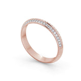 Double Edged Half Eternity Ring, Round Cut