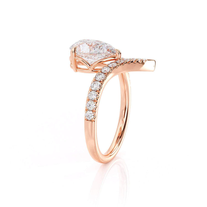 1.75ct Pear Cut Moissanite Engagement Ring, Vintage Boho Design, Available in Rose Gold, White Gold or Yellow Gold