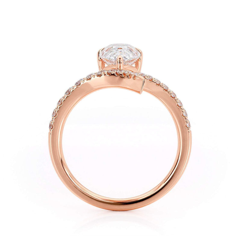 1.75ct Pear Cut Moissanite Engagement Ring, Vintage Boho Design, Available in Rose Gold, White Gold or Yellow Gold