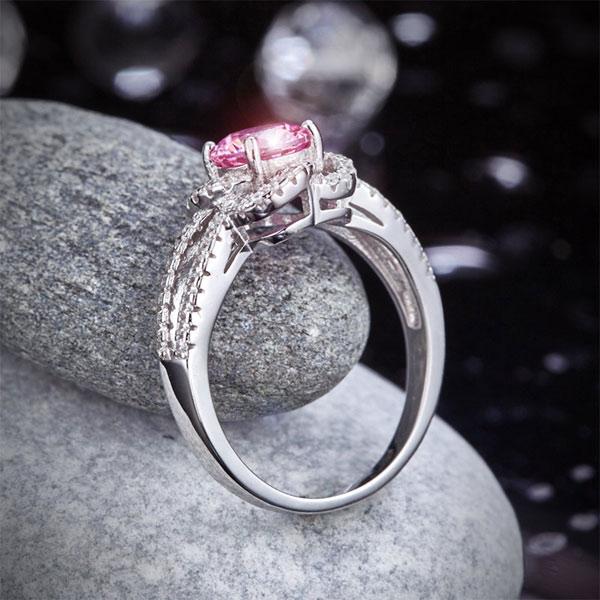 Natural Pink Diamond Ring (Sku R011)