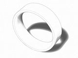 Flat Court Shaped Wedding Band, Polished Finish, Choose Your Metal & Width