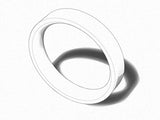 Flat Court Shaped Wedding Band, Polished Finish, Choose Your Metal & Width