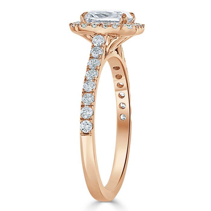 1.45ct Radiant Cut Moissanite Engagement Ring, Classic Style,  Available in White Gold, Platinum, Rose Gold or Yellow Gold