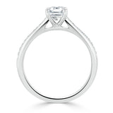 1.20ct Radiant Cut Moissanite Engagement Ring, Classic Style,  Available in White Gold, Platinum, Rose Gold or Yellow Gold