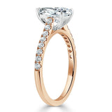 1.25ct Pear Cut Moissanite Engagement Ring, Classic Style, Available in White Gold, Platinum, Rose Gold or Yellow Gold