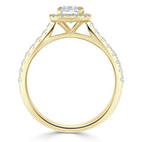 1.45ct Radiant Cut Moissanite Engagement Ring, Classic Style,  Available in White Gold, Platinum, Rose Gold or Yellow Gold