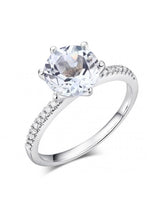 2.00ct White Topaz and Diamond Enagagement Ring, Vintage Inspired, Available in 14kt or 18Kt White, Yellow or Rose Gold