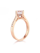 1.20ct Rose Gold, White Topaz Enagagement Ring, Available in 14kt or 18Kt White, Yellow or Rose Gold