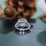 2.00ct Round Cut Moissanite Engagement Ring, Available in White Gold or Platinum