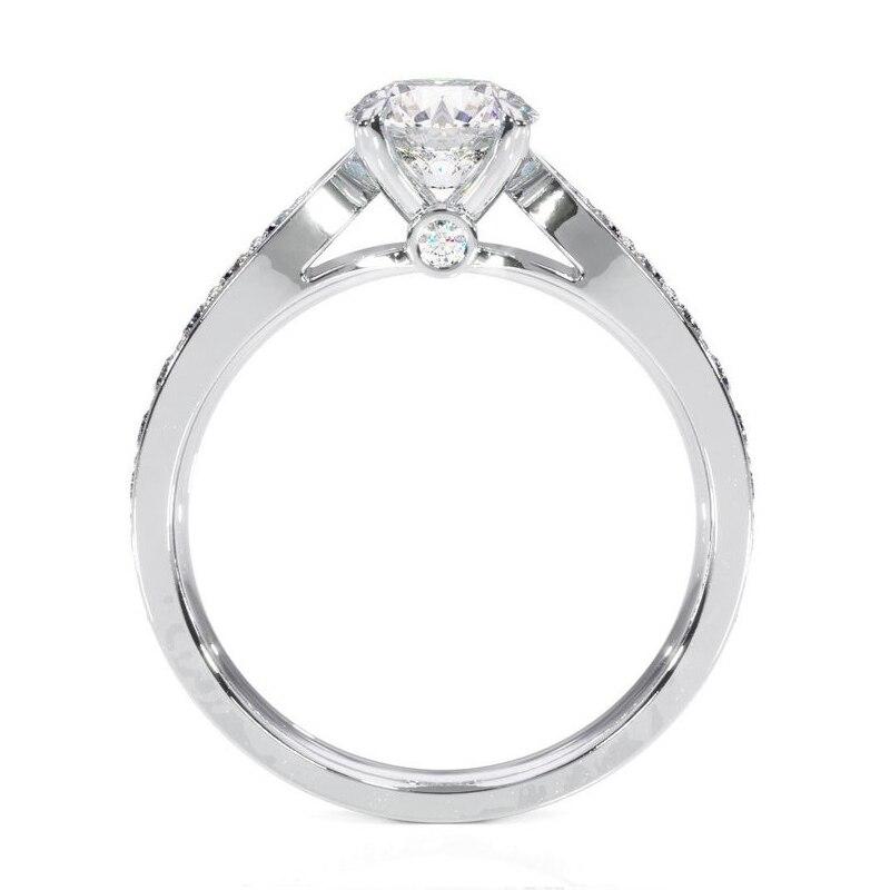 Lab-Diamond, Round Cut Engagement Ring, Choose Your Stone Size and Metal