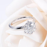 1.50ct Round Cut Moissanite Engagement Ring, Available in White Gold or Platinum