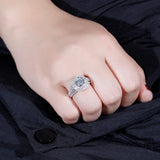 2.00ct Round Cut Moissanite Engagement Ring, Available in White Gold or Platinum