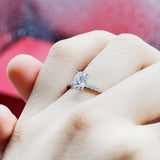 0.75ct Oval Cut Moissanite, Classic Engagement Ring, Available in White Gold or Platinum