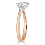 1.00ct Pear Cut Moissanite Engagement Ring, Classic Style, Available in White Gold, Platinum, Rose Gold or Yellow Gold