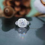 2.00ct Round Cut Moissanite Engagement Ring, Available in White Gold or Platinum