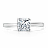 1.00ct  Princess Cut Moissanite Engagement Ring, Classic Style,  Available in White Gold, Platinum, Rose Gold or Yellow Gold