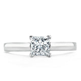 1.00ct  Princess Cut Moissanite Engagement Ring, Classic Style,  Available in White Gold, Platinum, Rose Gold or Yellow Gold