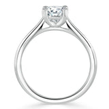 1.00ct  Cushion Cut Moissanite Engagement Ring, Classic Style,  Available in White Gold, Platinum, Rose Gold or Yellow Gold