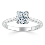 1.00ct  Cushion Cut Moissanite Engagement Ring, Classic Style,  Available in White Gold, Platinum, Rose Gold or Yellow Gold