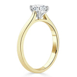 1.00ct  Cushion Cut Moissanite Engagement Ring, Classic Style,  Available in White Gold, Platinum, Rose Gold or Yellow Gold