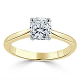 1.00ct  Cushion Cut Moissanite Engagement Ring, Classic Style,  Available in White Gold, Platinum, Rose Gold or Yellow Gold