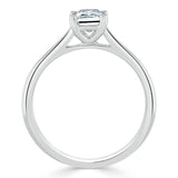 1.00ct  Emerald Cut Moissanite Engagement Ring, Tiffany Style,  Available in White Gold, Platinum, Rose Gold or Yellow Gold