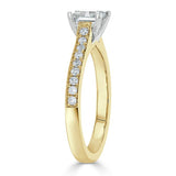 1.00ct  Princess Cut Moissanite Engagement Ring, Classic Style,  Available in White Gold, Platinum, Rose Gold or Yellow Gold