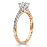 1.00ct  Cushion Cut Moissanite Engagement Ring, Classic Style,  Available in White Gold, Platinum, Rose Gold or Yellow Gold