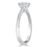 1.00ct  Emerald Cut Moissanite Engagement Ring, Classic Style,  Available in White Gold, Platinum, Rose Gold or Yellow Gold