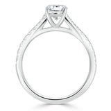 1.00ct  Emerald Cut Moissanite Engagement Ring, Classic Style,  Available in White Gold, Platinum, Rose Gold or Yellow Gold