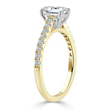 1.00ct  Emerald Cut Moissanite Engagement Ring, Classic Style,  Available in White Gold, Platinum, Rose Gold or Yellow Gold