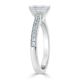 1.20ct  Emerald Cut Moissanite Engagement Ring, Classic Style,  Available in White Gold, Platinum, Rose Gold or Yellow Gold