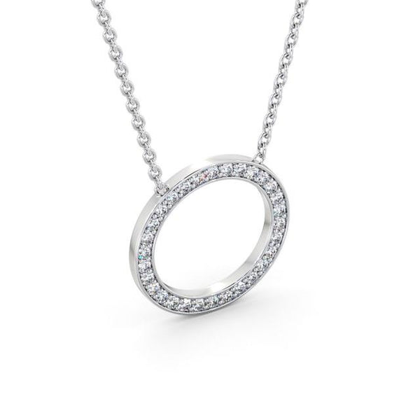 Circle Shaped Pendant 0.40ct