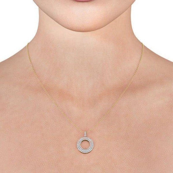 Circle Shaped Pendant 0.75ct