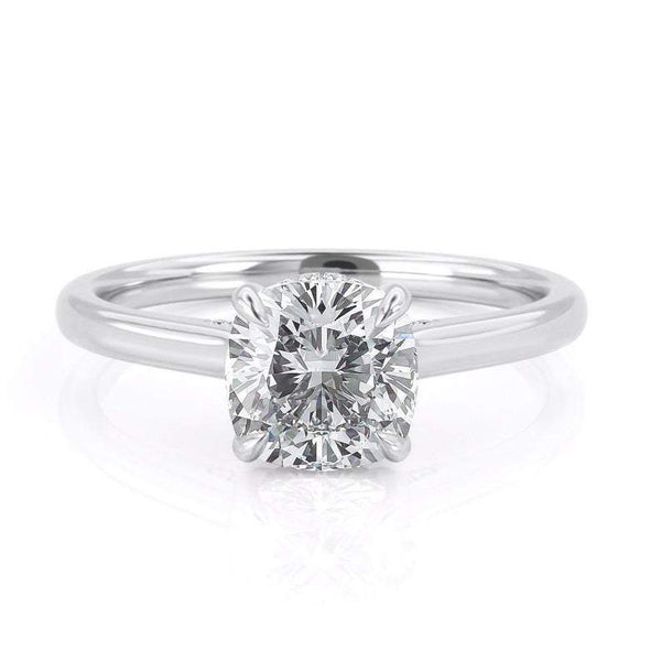 1.50ct Cushion Cut Moissanite, Classic Engagement Ring, Available in White Gold or Platinum