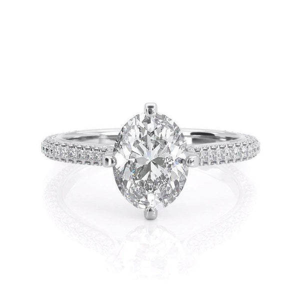 1.50ct Oval Cut Moissanite, Classic Engagement Ring, Available in White Gold or Platinum