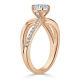 1.00ct Asscher Cut Moissanite Engagement Ring, Classic Style,  Available in White Gold, Platinum, Rose Gold or Yellow Gold