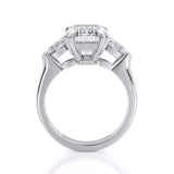 3.75ct Emerald Cut Moissanite, Classic Engagement Ring, Available in White Gold or Platinum