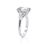 3.75ct Emerald Cut Moissanite, Classic Engagement Ring, Available in White Gold or Platinum