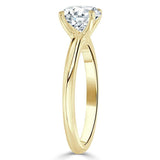 1.00ct  Round Cut Moissanite Engagement Ring, Classic Style,  Available in White Gold, Platinum, Rose Gold or Yellow Gold