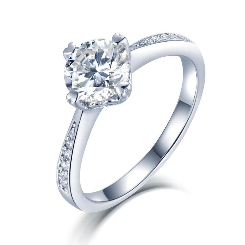 1ct Vintage Moissanite Rings For Women 925 Fine Silver Moissanite  Engagement Rings Moissanite Solitaire Ring | Osirisjewelry.com