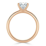 1.00ct  Round Cut Moissanite Engagement Ring, Classic Style,  Available in White Gold, Platinum, Rose Gold or Yellow Gold