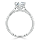 1.00ct  Round Cut Moissanite Engagement Ring, Classic Six Claw,  Available in White Gold, Platinum, Rose Gold or Yellow Gold