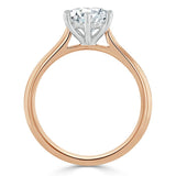 1.00ct  Round Cut Moissanite Engagement Ring, Classic Six Claw,  Available in White Gold, Platinum, Rose Gold or Yellow Gold