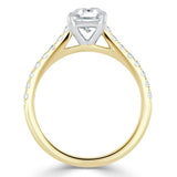 1.20ct Asscher Cut Moissanite Engagement Ring, Classic Style,  Available in White Gold, Platinum, Rose Gold or Yellow Gold