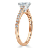 1.20ct Asscher Cut Moissanite Engagement Ring, Classic Style,  Available in White Gold, Platinum, Rose Gold or Yellow Gold